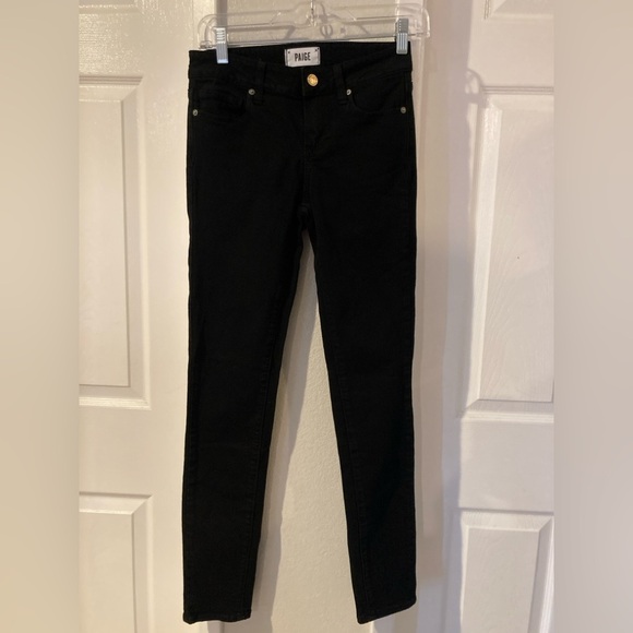 Paige Verdugo Ultra Skinny Black Fog Black Jeans Size 25 - Picture 4 of 10